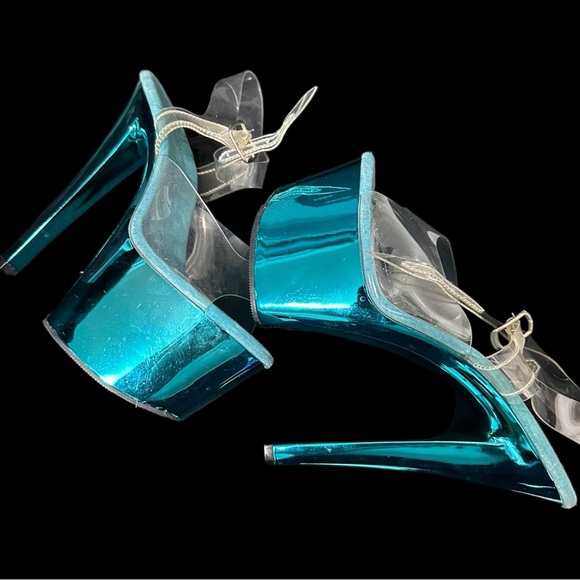 Pleaser Flamingo 7" HEEL WITH 2 3/4" PLATFORM ANKLE STRAP SANDAL - Picture 4 of 5